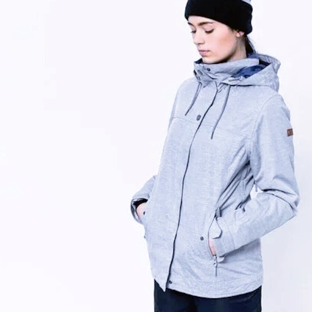 Roxy Billie Technical Women’s Snow Ski Jacket Gray Size Medium